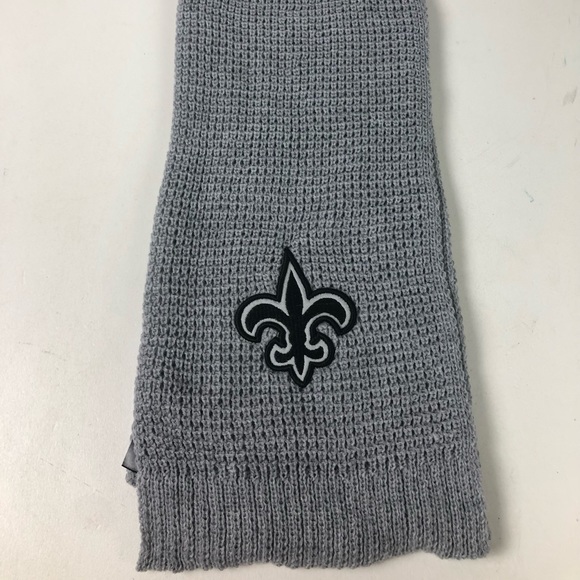 NFL New Orleans Saints Knit Scarf w Embroidered Logo New NWT - Picture 4 of 7